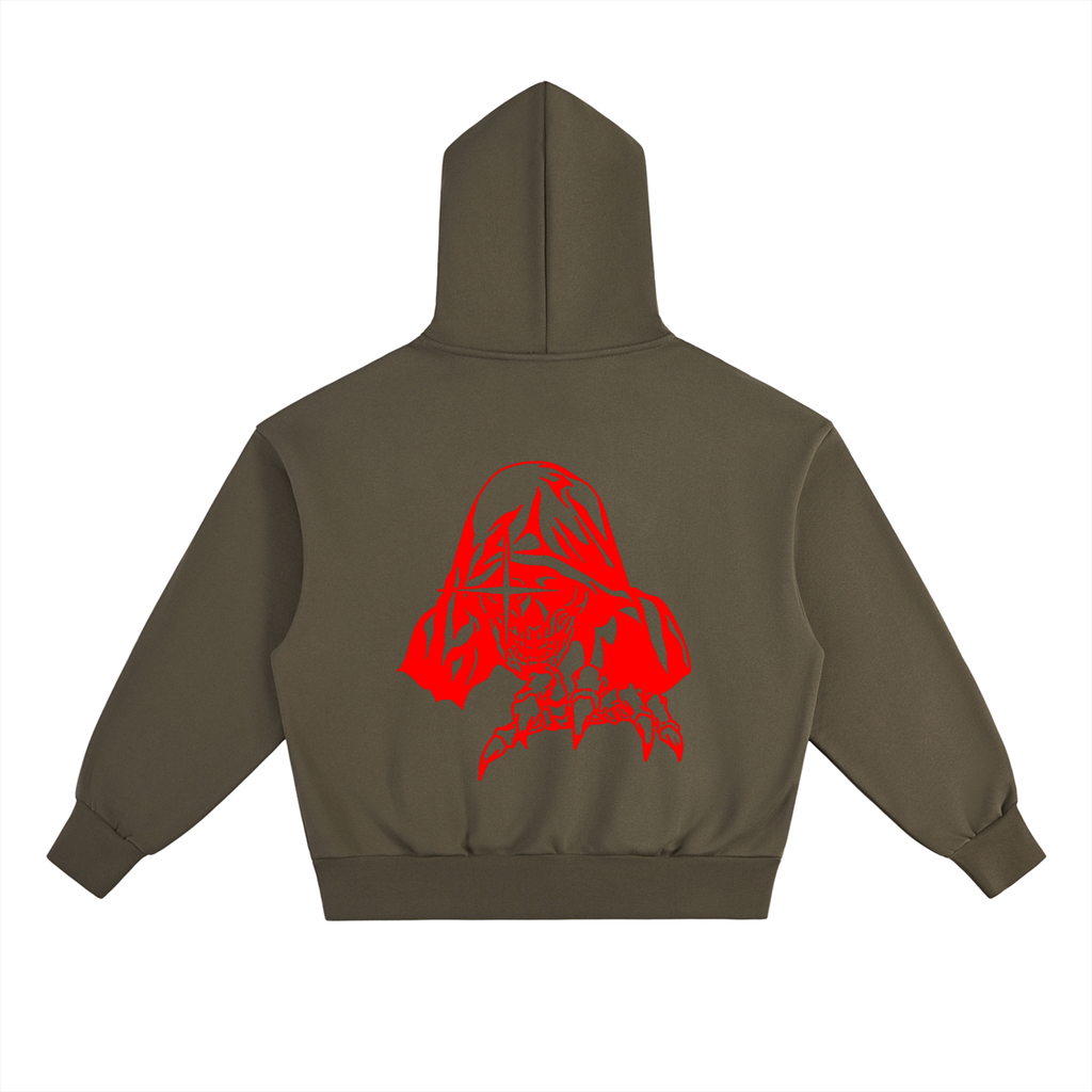Protection Charm Essential Red Heavyweight Fleece Hoodie