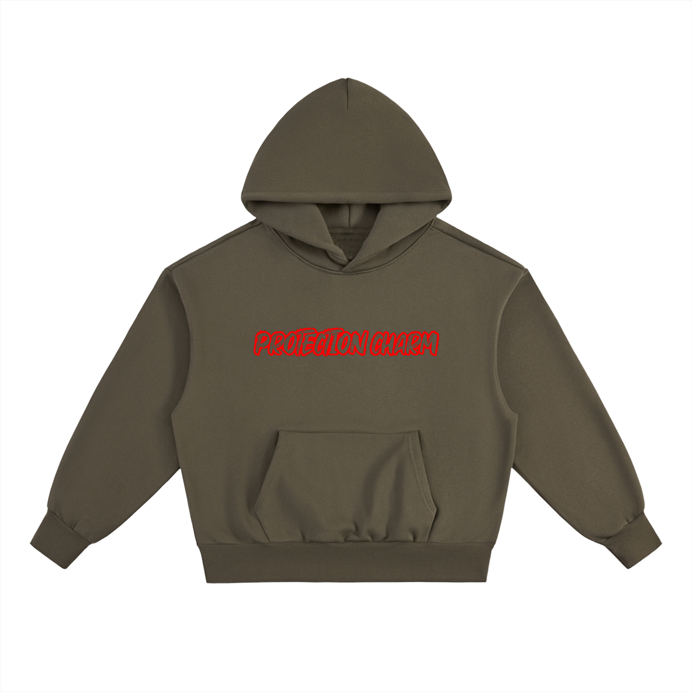 Protection Charm Essential Red Heavyweight Fleece Hoodie