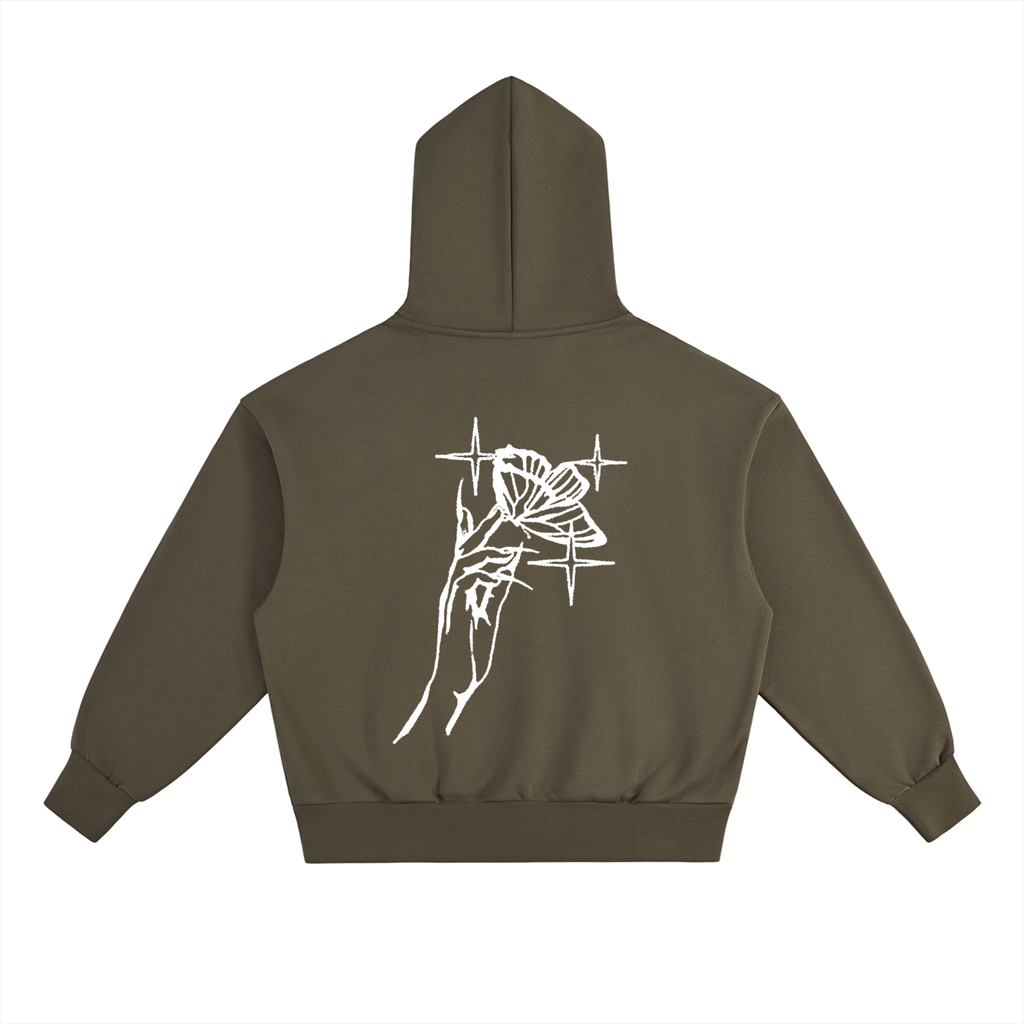 Protection Charm Butterfly Essential Heavyweight Fleece Hoodie